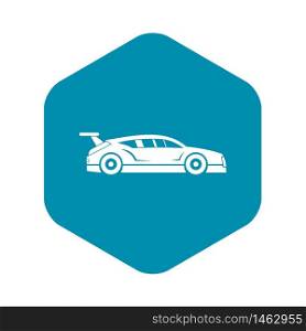 Rally racing car icon. Simple illustration of rally racing car vector icon for web. Rally racing car icon, simple style
