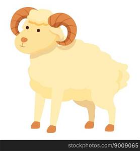 Ram animal icon cartoon vector. Goat sheep. Zodiac predator. Ram animal icon cartoon vector. Goat sheep