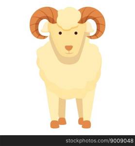 Ram lamb icon cartoon vector. Animal head. Wild emblem. Ram lamb icon cartoon vector. Animal head