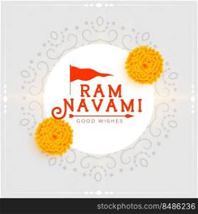 ram navami flower greeting holy festival
