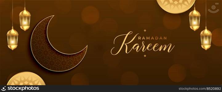 ramadan and eid wishes banner in islamic style