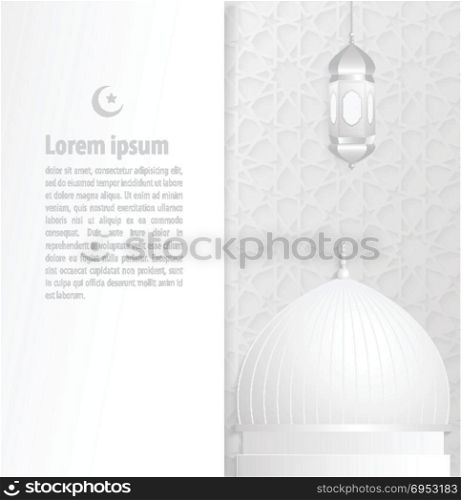 ramadan backgrounds vector with Arabic pattern white background