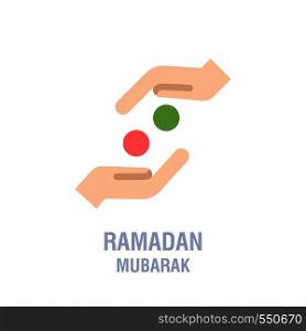 Ramadan icons. Muslim islam prayer and ramadan kareem thin line icons set. Modern flat style symbols isolated on white for infographics or web use.