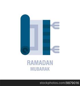 Ramadan icons. Muslim islam prayer and ramadan kareem thin line icons set. Modern flat style symbols isolated on white for infographics or web use. 