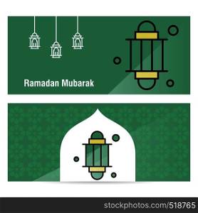 Ramadan Kareem concept banner with islamic patterns .