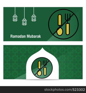 Ramadan Kareem concept banner with islamic patterns .