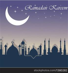 Ramadan Kareem Creative Mosque backkground illustration Islamic Design