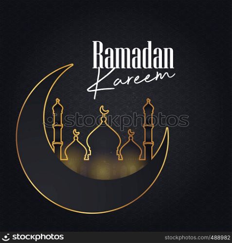 Ramadan Kareem Cresent Moon Pattern Background