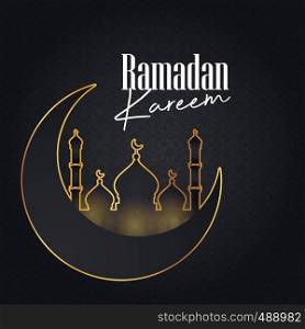 Ramadan Kareem Cresent Moon Pattern Background