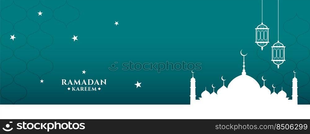 ramadan kareem flat style banner design