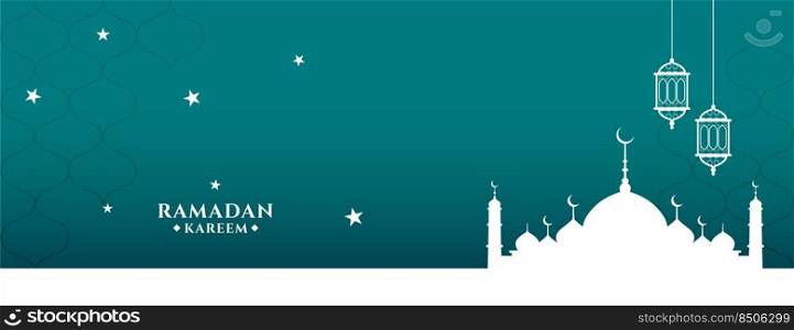 ramadan kareem flat style banner design