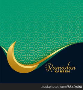 ramadan kareem golden moon islamic banner