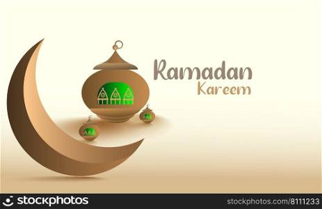 Ramadan kareem greeting Royalty Free Vector Image