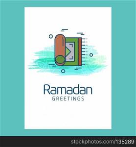 Ramadan Kareem greetings card with stylish design and light background vector. For web design and application interface, also useful for infographics. Vector illustration.