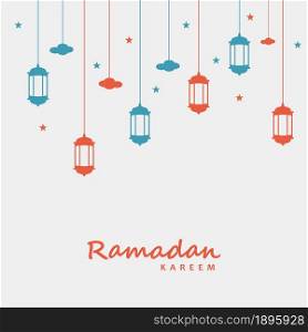 Ramadan kareem islam lentern vector background illustration design
