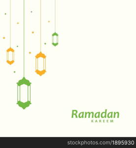 Ramadan kareem islam lentern vector background illustration design