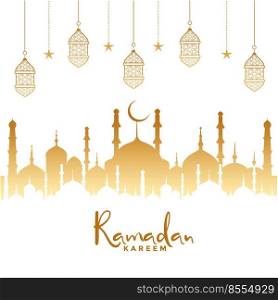 ramadan kareem islamic background with mosque and l&s