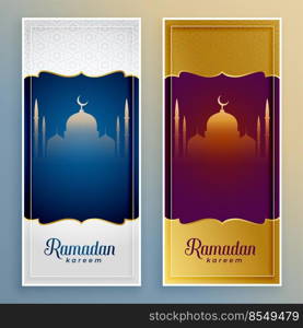 ramadan kareem islamic banners set