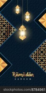 Ramadan kareem islamic greeting card background. Ramadan greeting card. Vector illustration