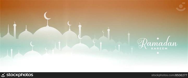 ramadan kareem mosque banner design