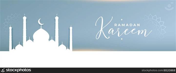 ramadan kareem muslim mosque banner with text space