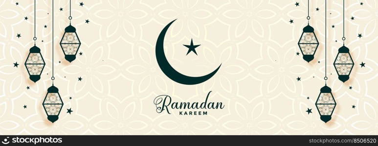 ramadan kareem religious banner with islamic decoration