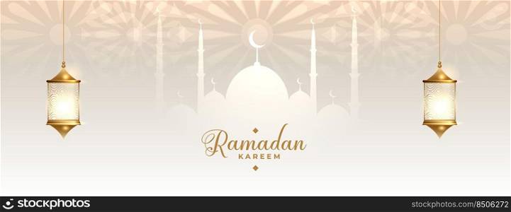 ramadan kareem traditional islamic banner design
