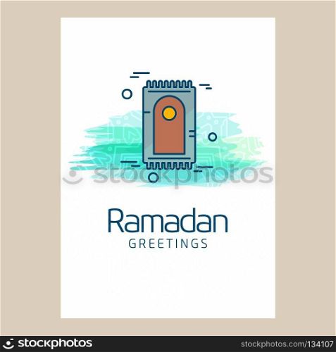 Ramadan Kareem typographic card with unique design. For web design and application interface, also useful for infographics. Vector illustration.
