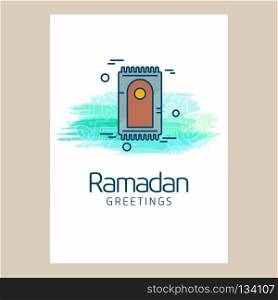 Ramadan Kareem typographic card with unique design. For web design and application interface, also useful for infographics. Vector illustration.