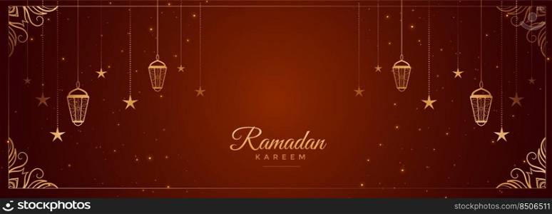 ramadan kareem wishes banner with arabic decoration