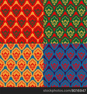 Ramadan seamless set pattern. Islamic decorative background. Vector Muslim ornament&#xA;