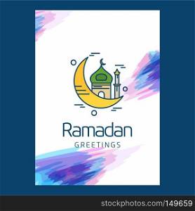 Ramadan typographic design with unique style. For web design and application interface, also useful for infographics. Vector illustration.