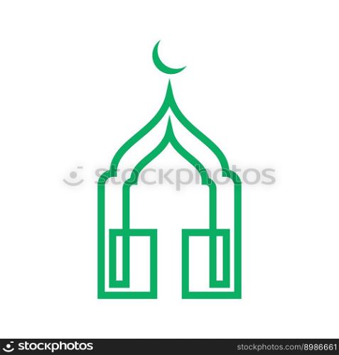 Ramadhan kareem poster banner islamic wallpaper mousque logo icon flat design vector
