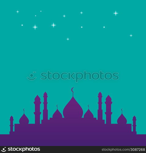 Ramadhan kareem poster banner or wallpaper flat design vector