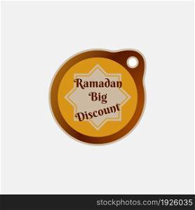ramadhan sale banner, discount label tag