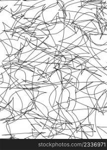 Random Abstract Chaotic Lines Pattern Vector Art Illustration