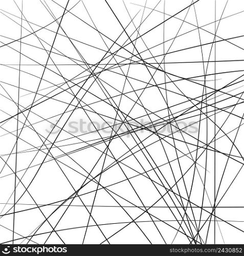 Random chaotic strip lines diagonally, abstract geometric background pattern. Vector modern pop art illustration, Brownian movement
