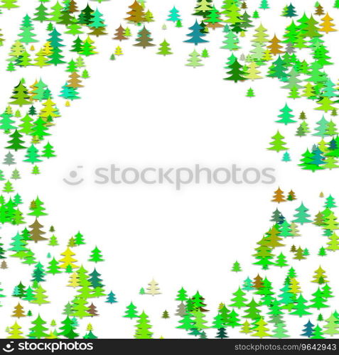Random pine tree forest pattern background Vector Image