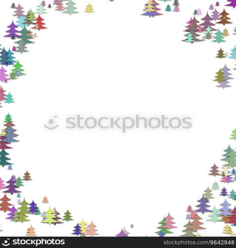 Random pine tree forest pattern background Vector Image