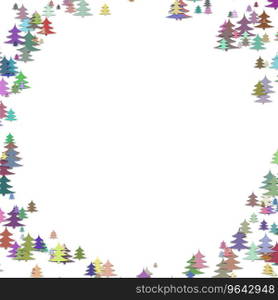 Random pine tree forest pattern background Vector Image
