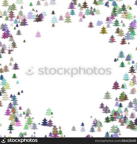 Random pine tree forest pattern background Vector Image