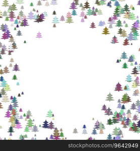 Random pine tree forest pattern background Vector Image