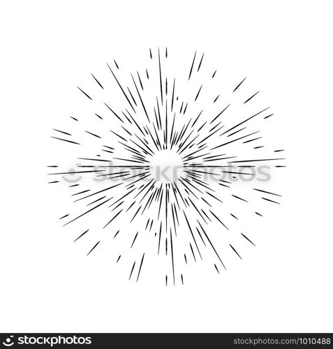 random rays circular pattern in flat style, vector. random rays circular pattern in flat style