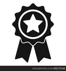 Ranking emblem icon simple vector. Medal award. Trophy winner. Ranking emblem icon simple vector. Medal award