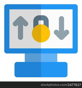 Ransomware hacking the desktop system encryption