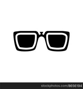 rap glasses frame glyph icon vector. rap glasses frame sign. isolated symbol illustration. rap glasses frame glyph icon vector illustration