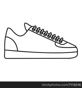 Rap sneakers icon. Outline rap sneakers vector icon for web design isolated on white background. Rap sneakers icon, outline style