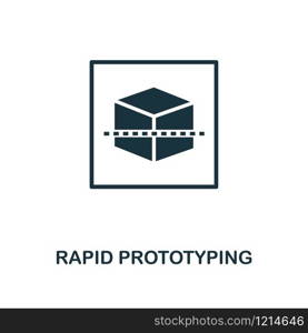 Rapid Prototyping icon. Monochrome style design from machine learning collection. UX and UI. Pixel perfect rapid prototyping icon. For web design, apps, software, printing usage.. Rapid Prototyping icon. Monochrome style design from machine learning icon collection. UI and UX. Pixel perfect rapid prototyping icon. For web design, apps, software, print usage.