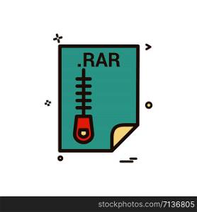 RAR application download file files format icon vector design