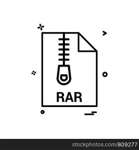rar file file extension file format icon vector design